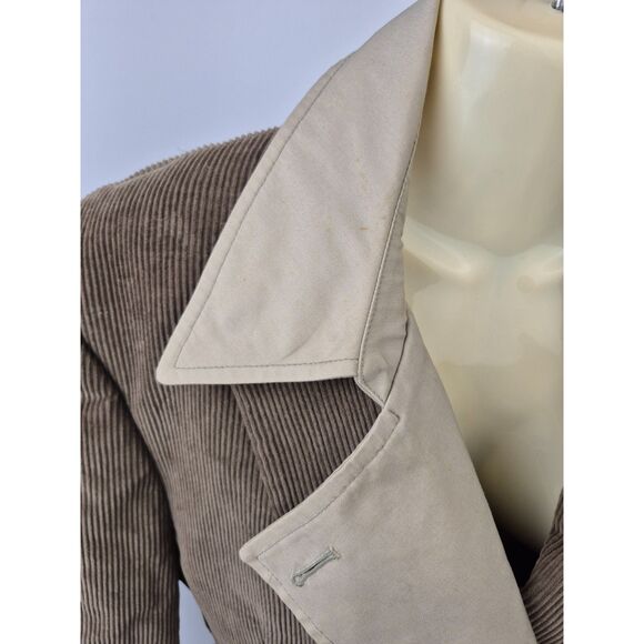 Rentrayage Women's Dr. Watson Mixed Media Layered Trench Coat Size Large - Picture 4 of 12